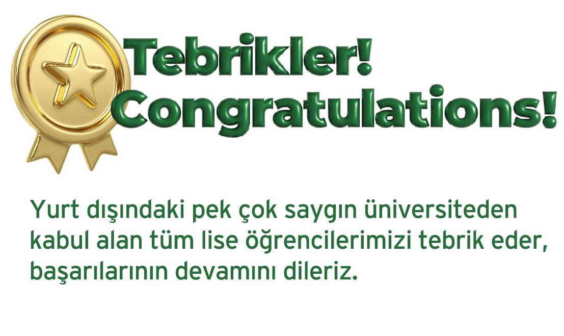YURT DIŞI ÜNİVERSİTE KABULLERİ