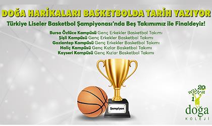 DOĞA KOLEJİ 5 TAKIMI İLE BASKETBOL TÜRKİYE ŞAMPİYONASINDA