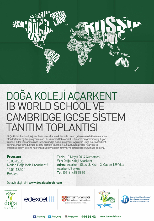 Acarkent Doğa Okulu IB World School ve Cambridge IGCSE Sistem Tanıtım Toplantısı