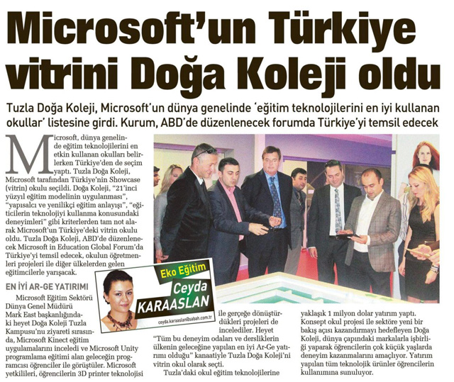 Microsoft'un Türkiye Vitrini Doğa Okulu Microsoft'un Türkiye Vitrini Doğa Okulu